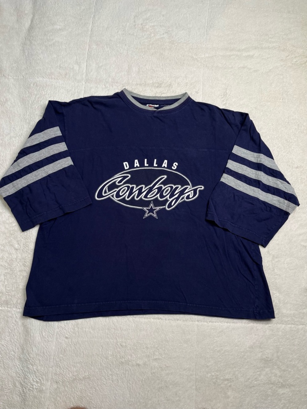 Vintage 90s NFL Dallas Cowboys 3/4 Long Sleeve Shirt Mens M/L Vtg Y2K Jersey USA